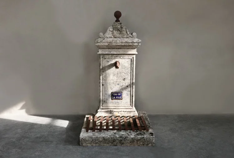 antique city fountain