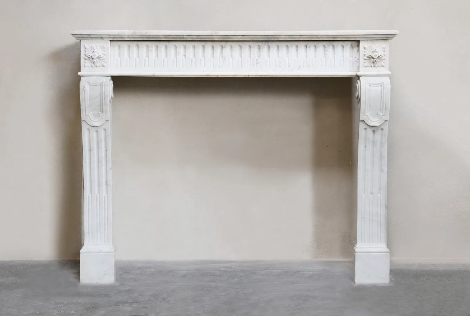 antique fireplace of marble