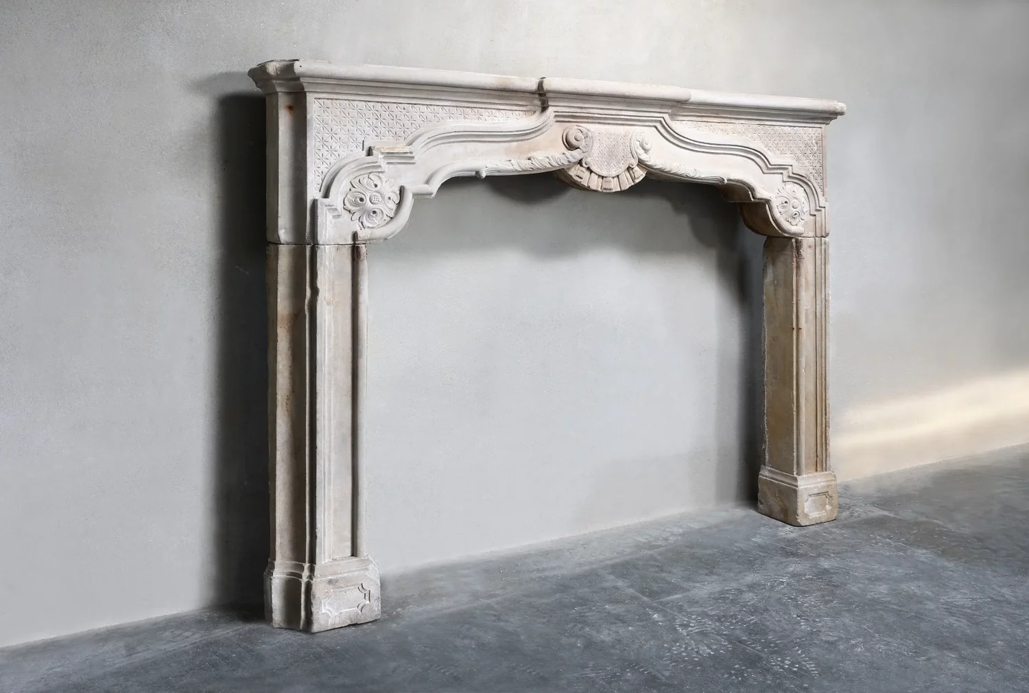 old mantle of French limestone