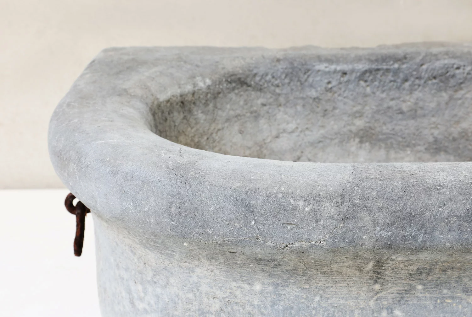 old sink of belgian bluestone