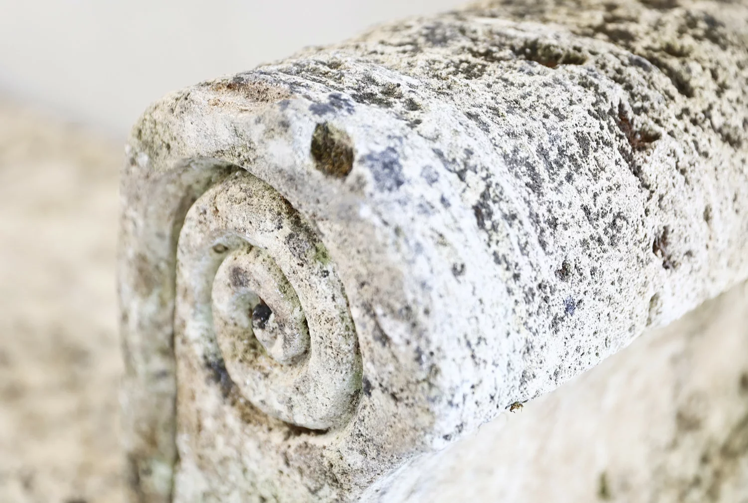 old bench of french limestone