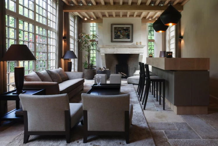 Antique French limestone Flooring