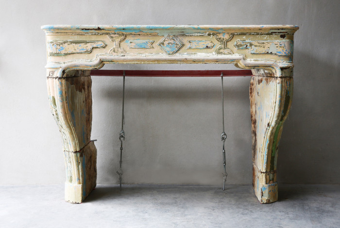 Antique patinated fireplace