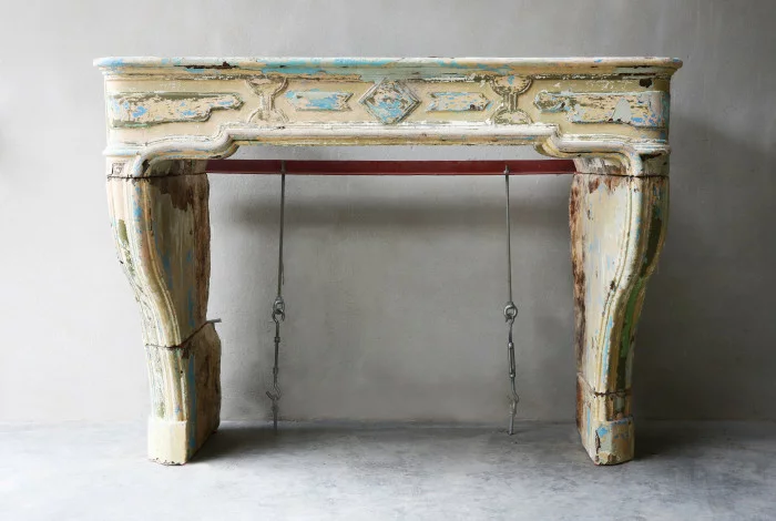 Antique patinated fireplace