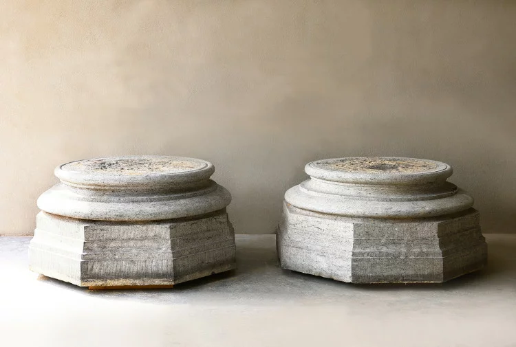 antique set pillars of bluestone