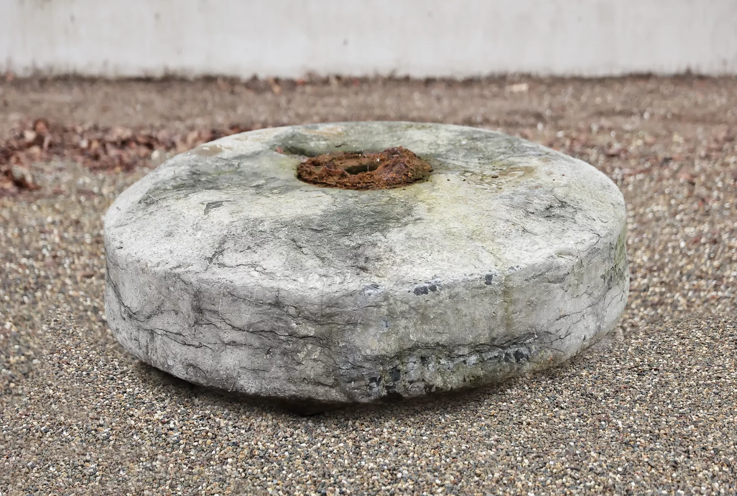 antique millstone