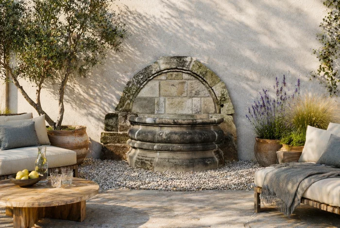 antique wall fountain