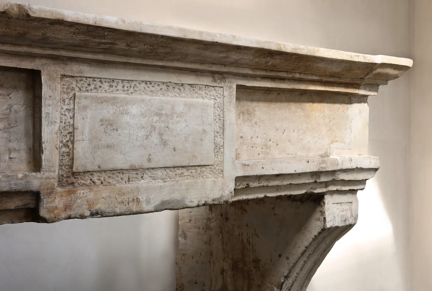 old mantle of French limestone