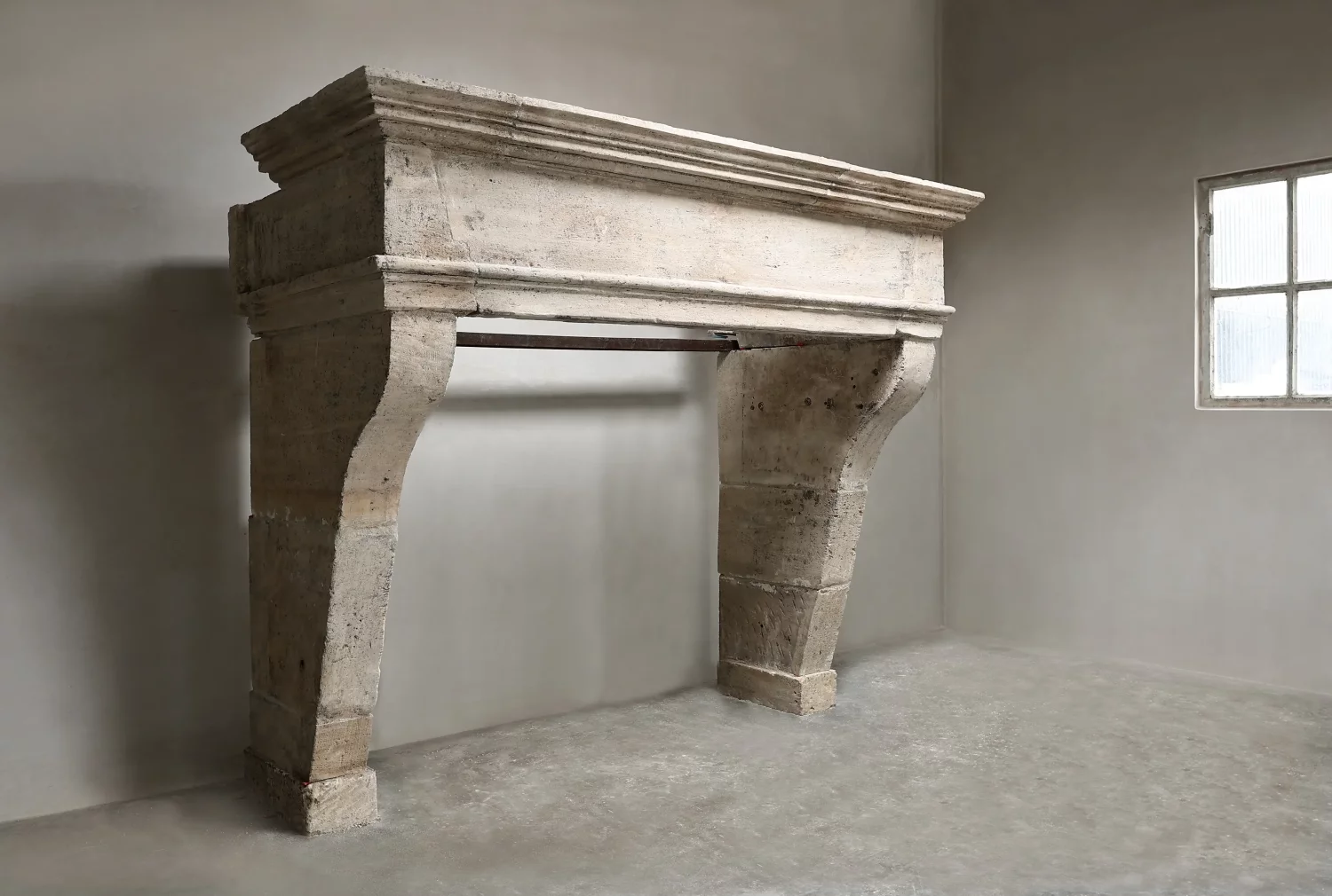 old mantle of French limestone