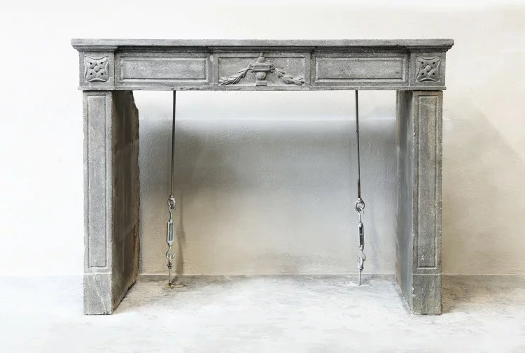 antique marble stone fireplace