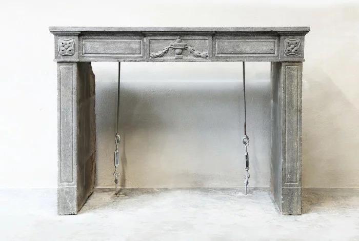 antique marble stone fireplace