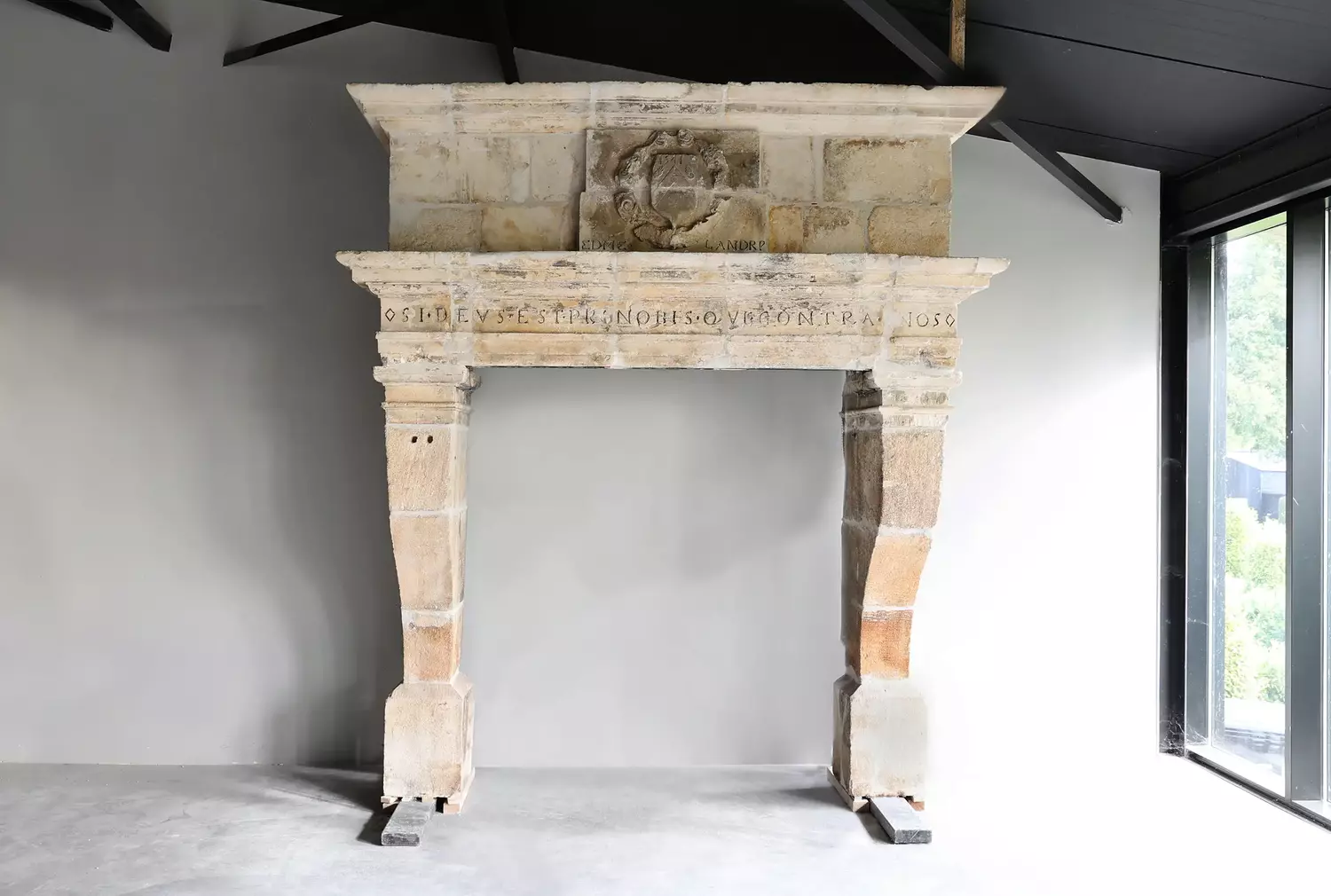 antique castle fireplace