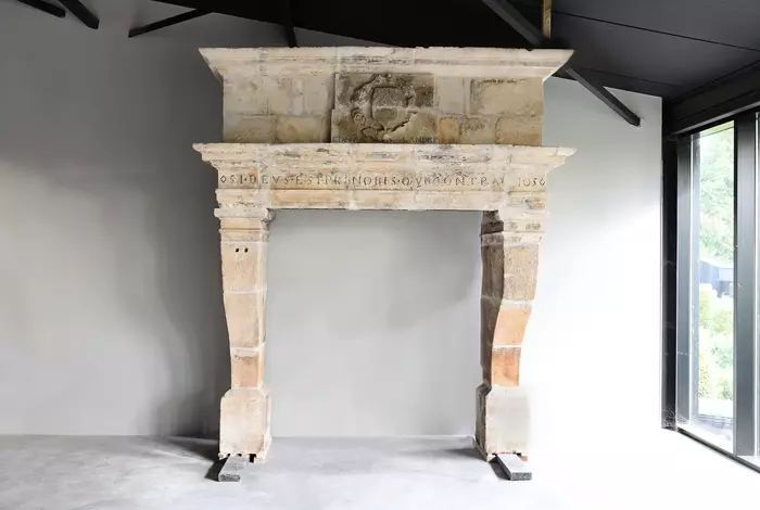 Antique castle fireplace