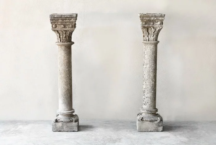 Antique sets of pillars
