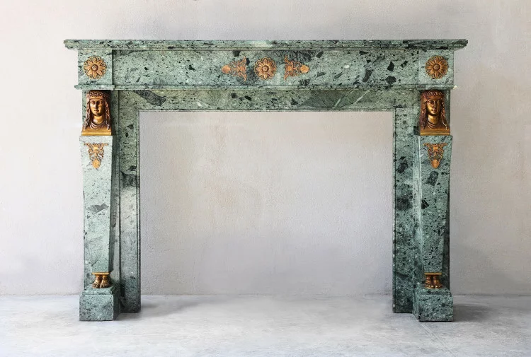 antique marble mantle