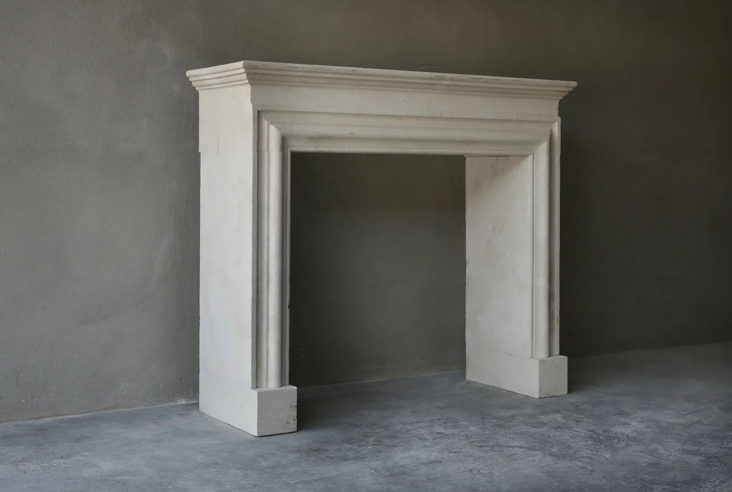 french limestone fireplace