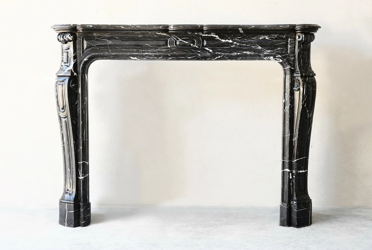 antique marble Pompadour fireplace