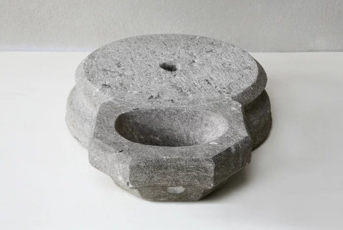 antique holy water bowl