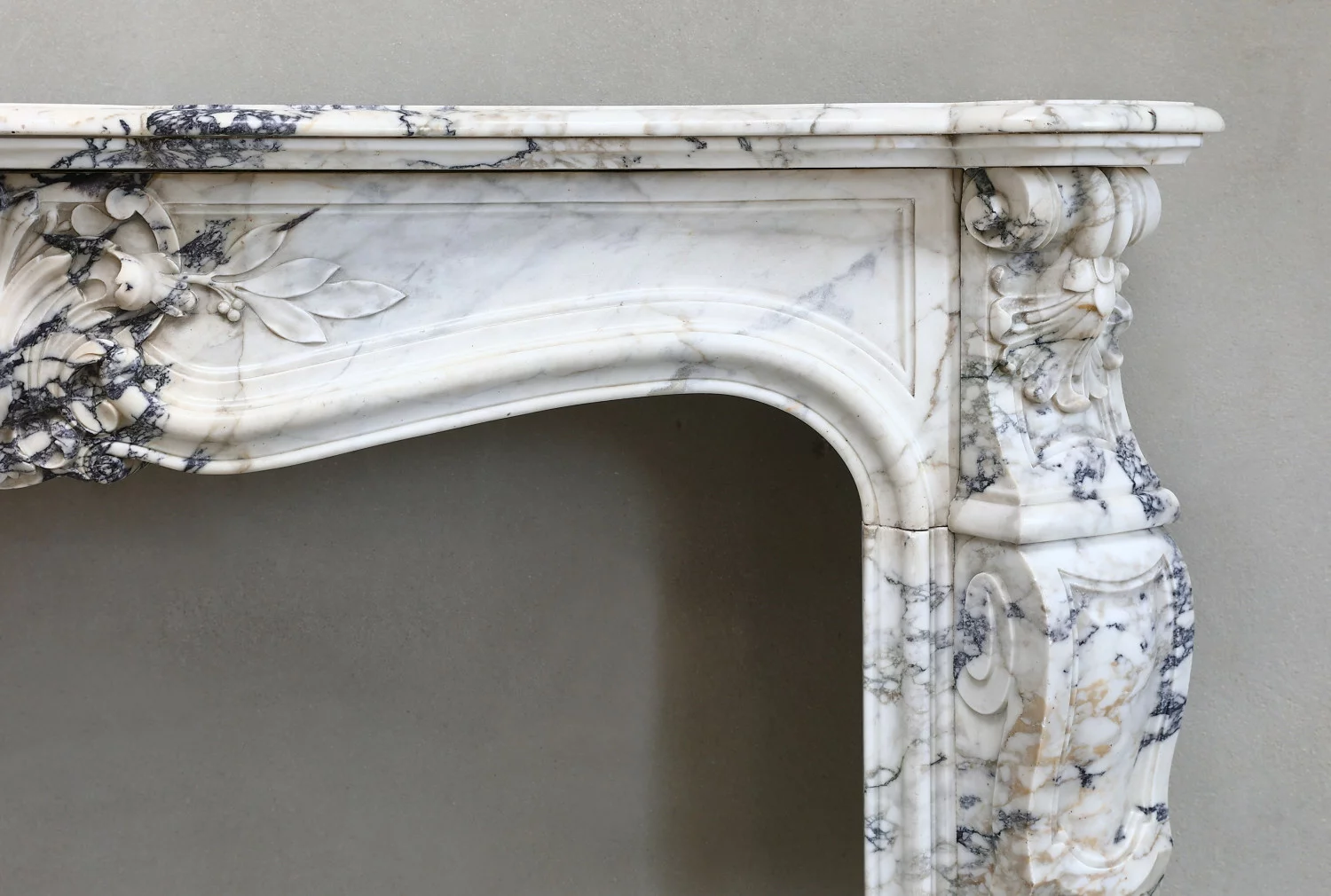 Antique Marble Fireplace Mantle