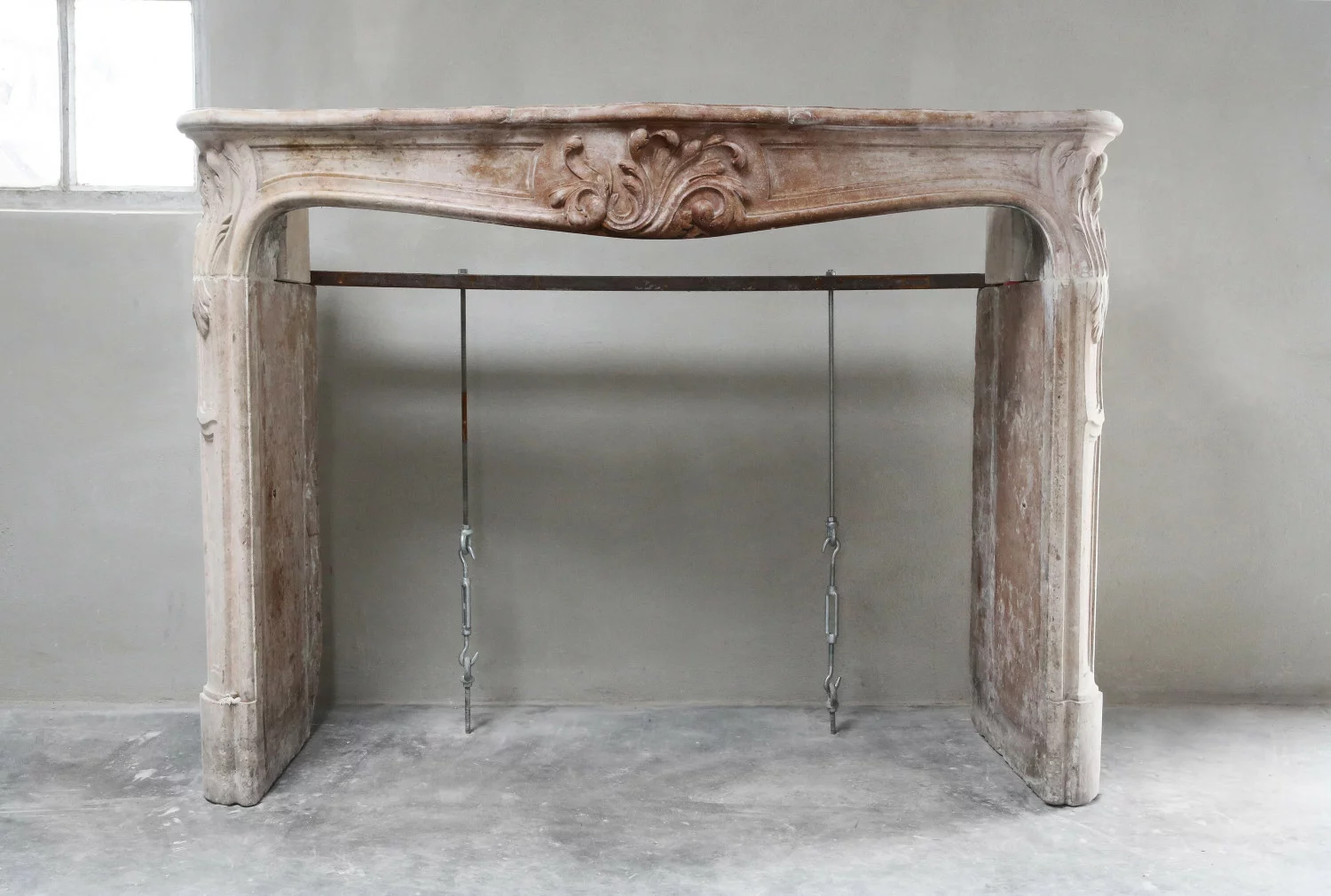 antique marble stone fireplace