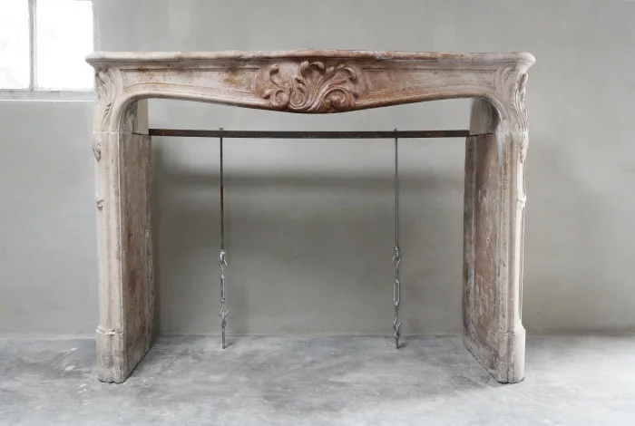 antique mantelpiece of marble stone