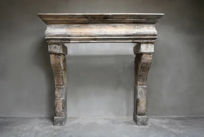 Antique french castle fireplace