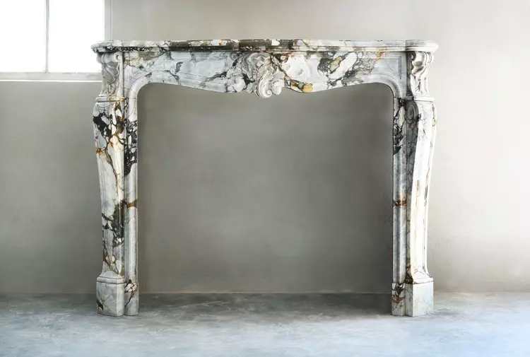 very unique antique fireplace