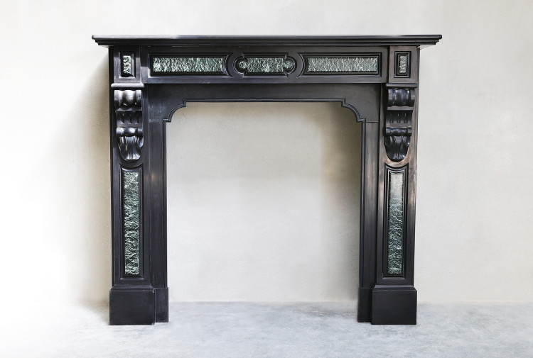 Antique marble mantle