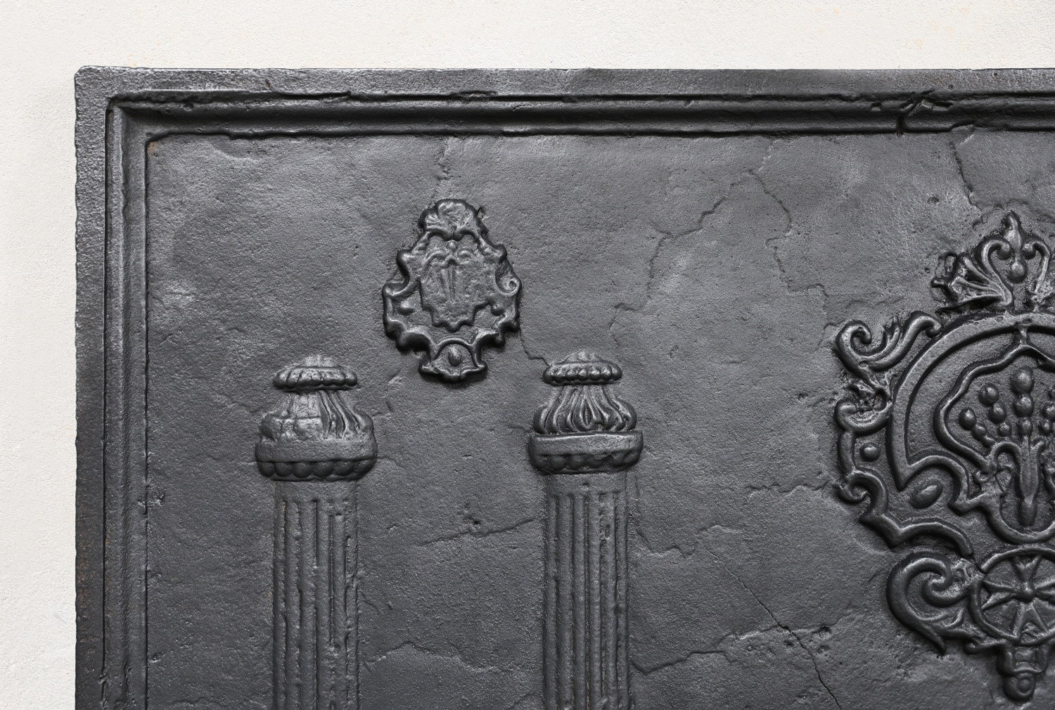 old french fire plate of cast iron