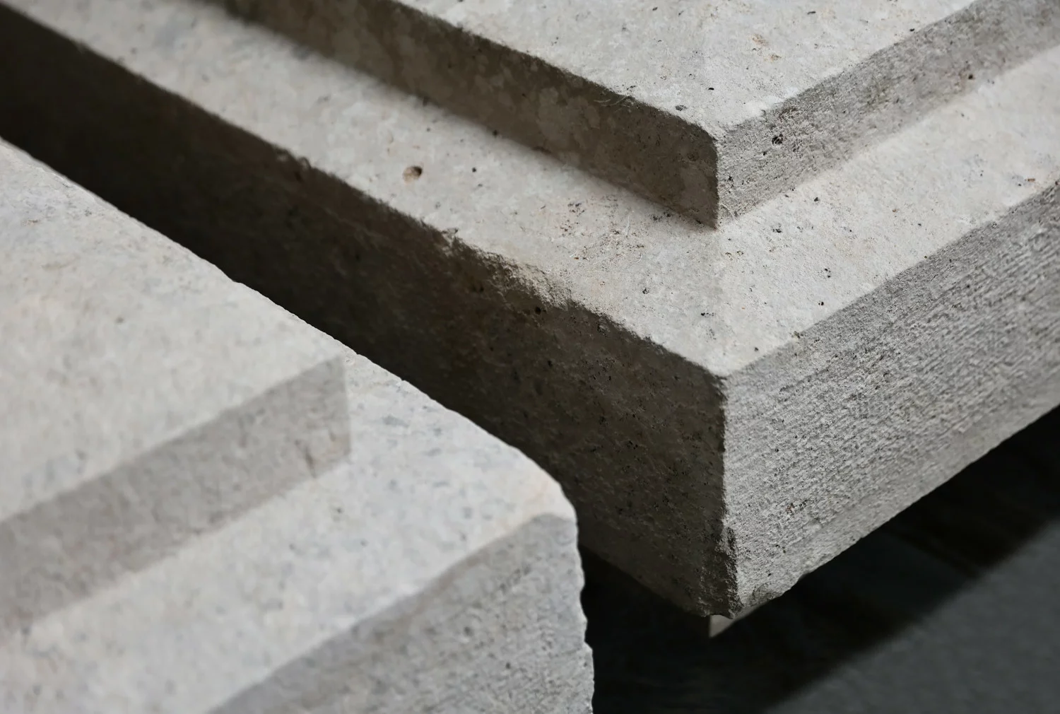 old set of french limestone pedestals