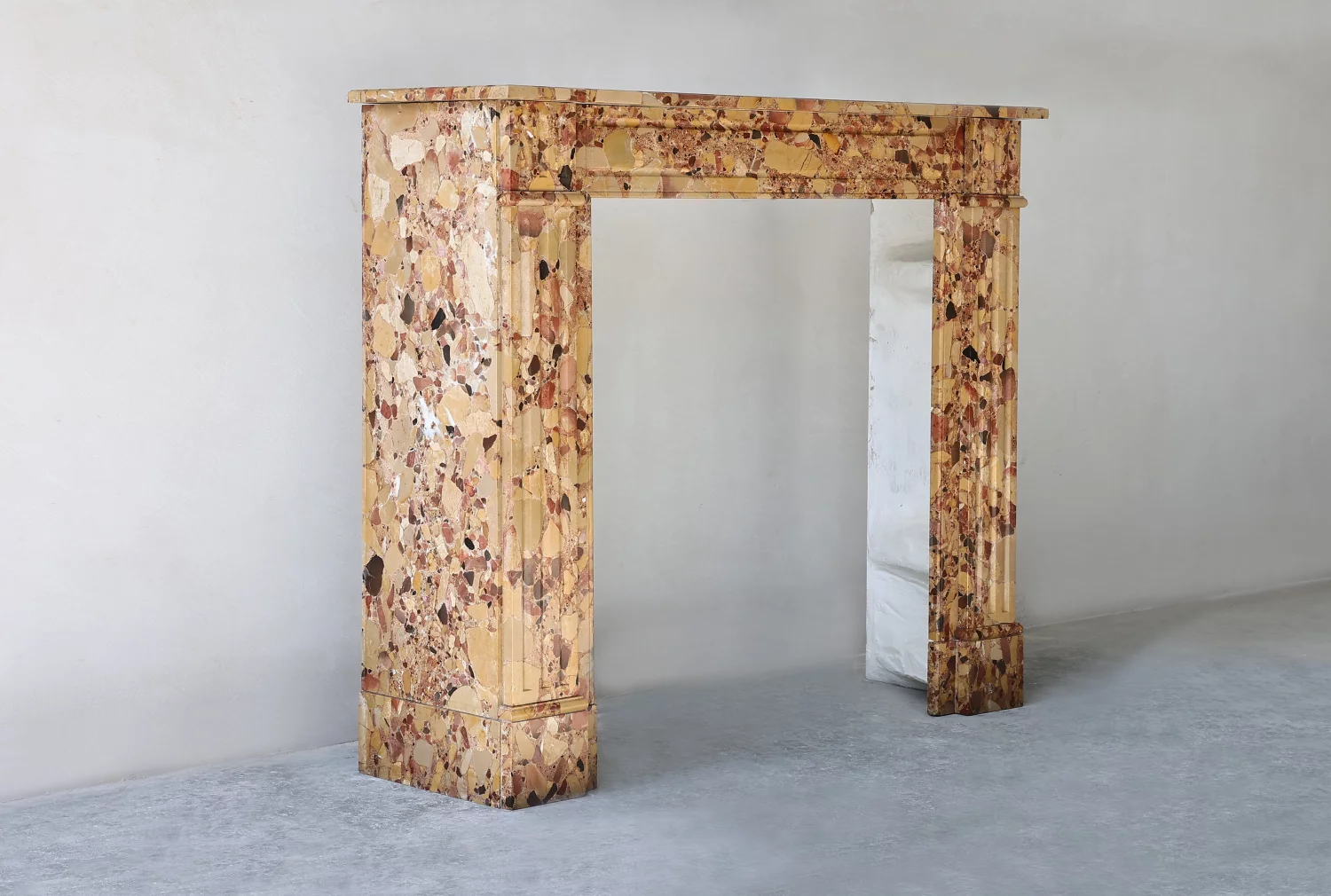 Breche d'alep marble mantel