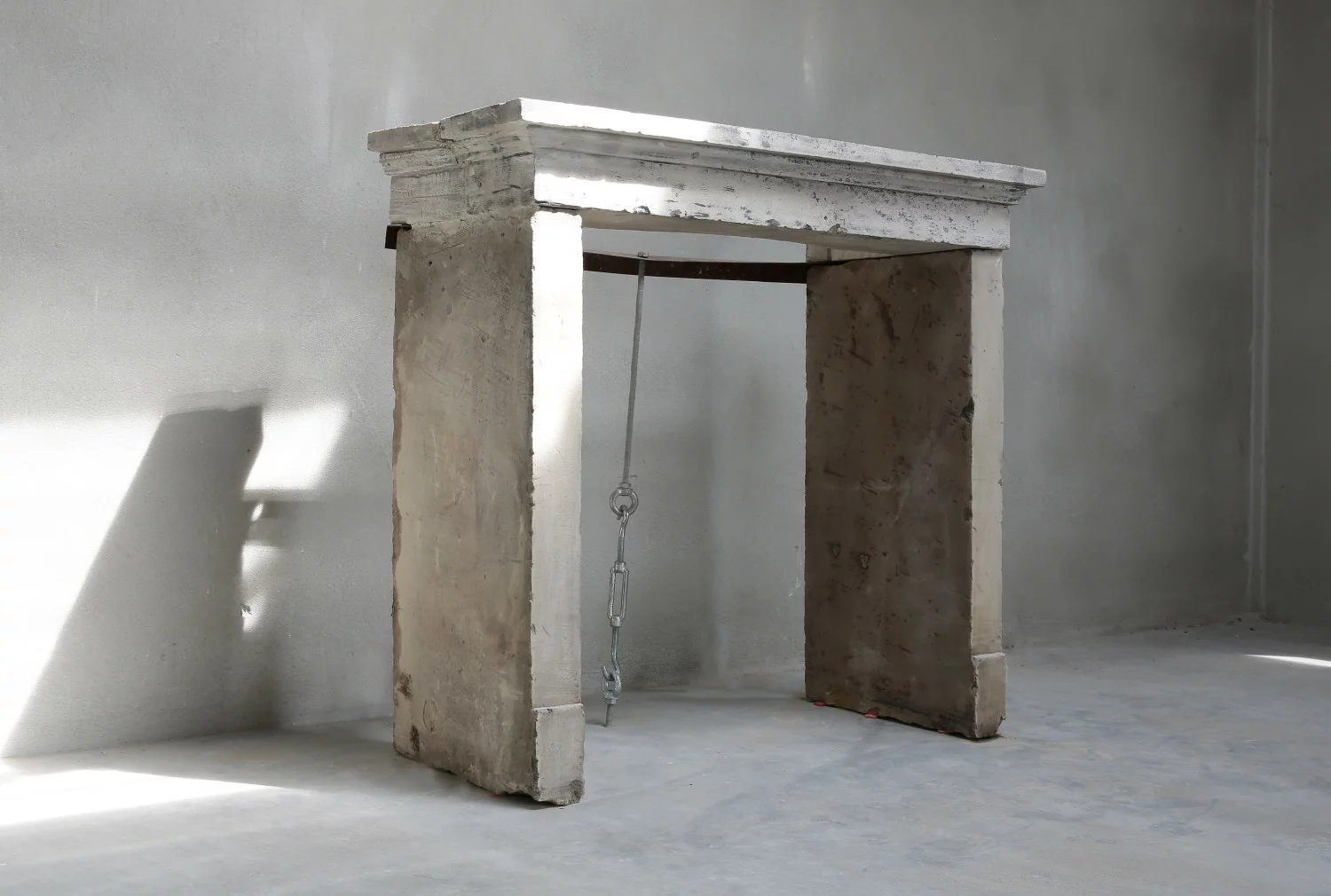 french limestone fireplace
