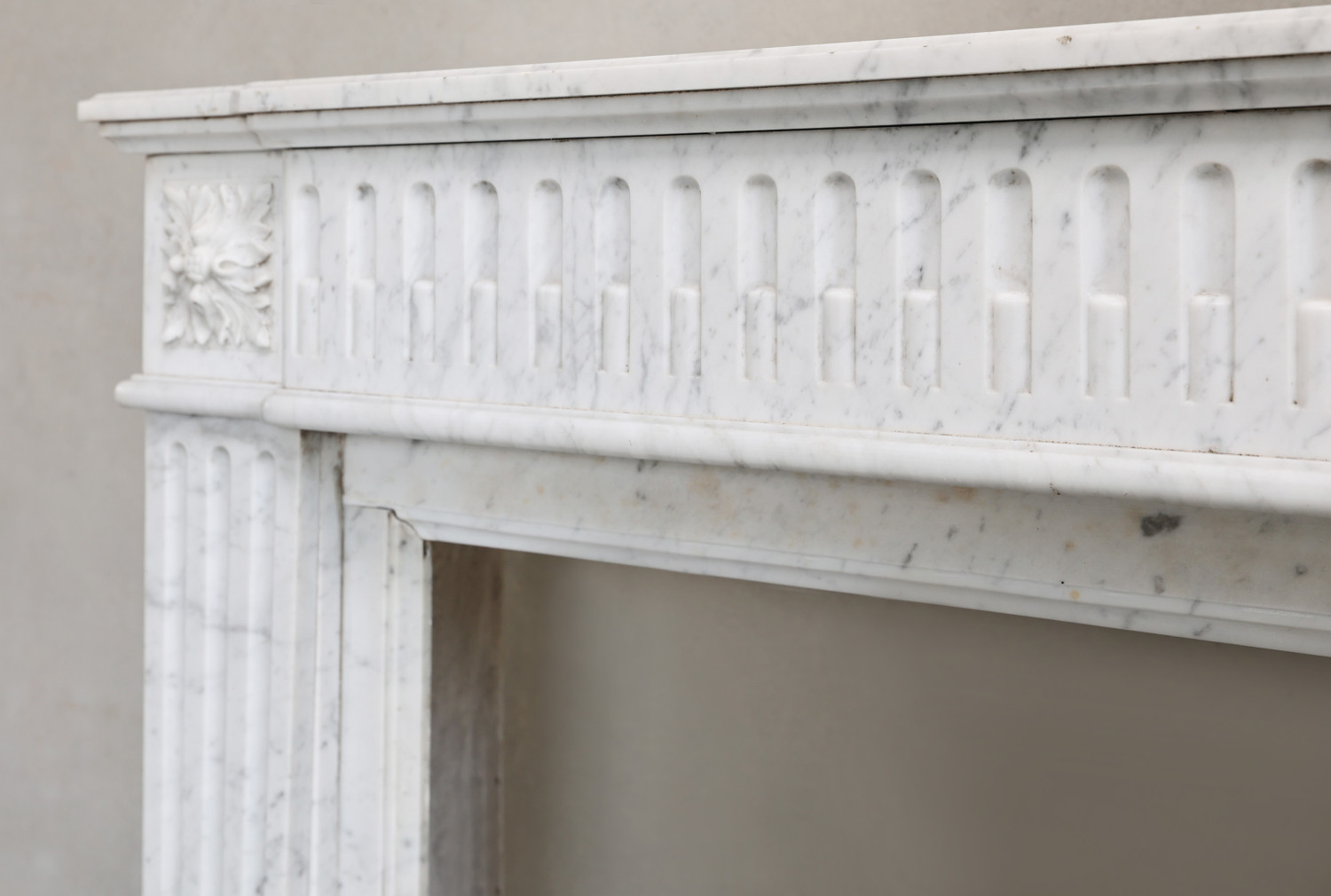 carrara marble mantle piece