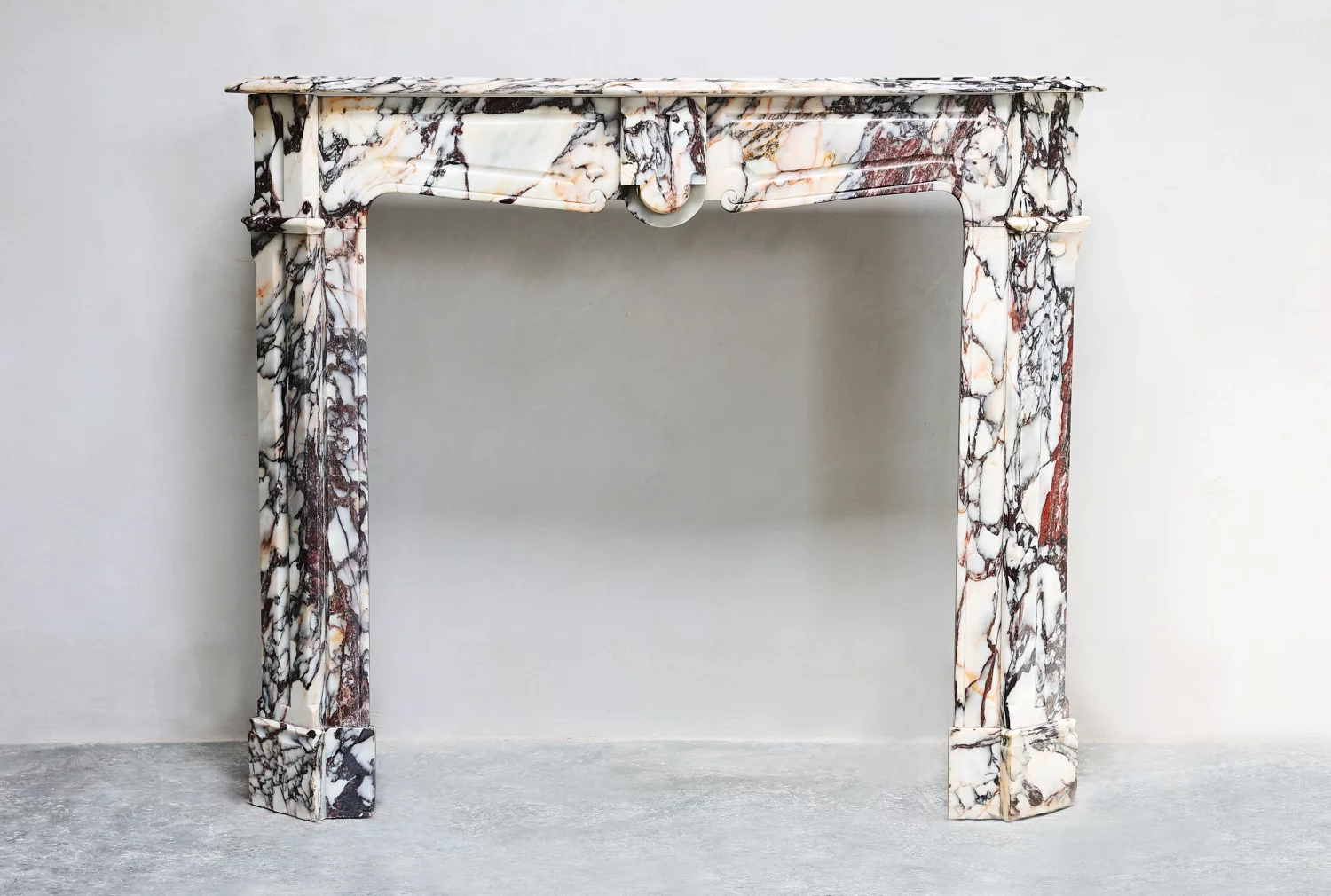 antique fireplace of marble