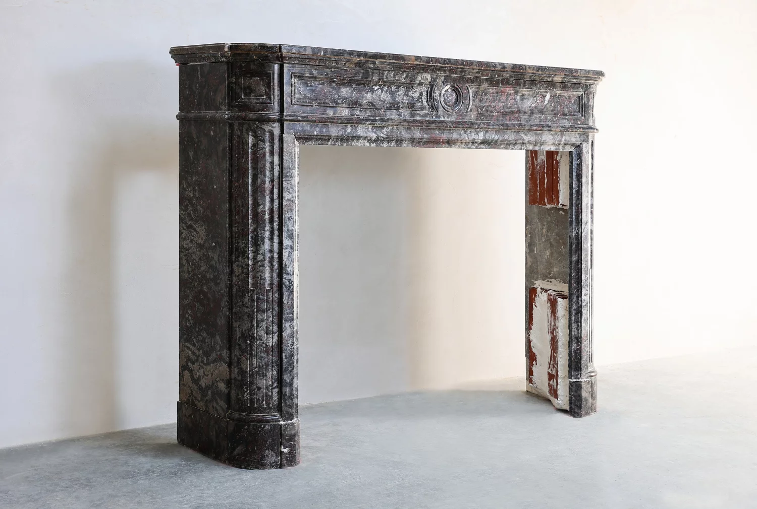 Fireplace mantel in marble