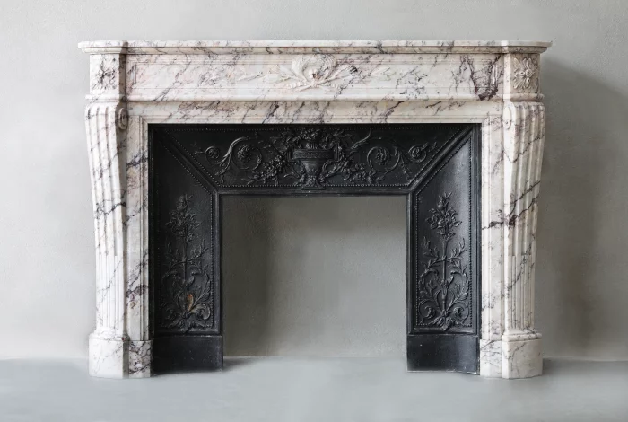 Escalette marble fireplace