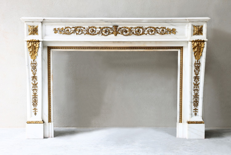 Antique marble fireplace