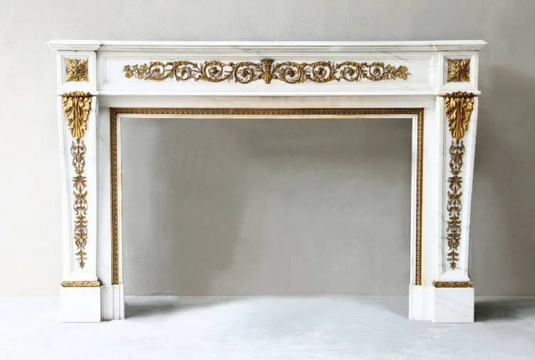 Antique marble fireplace