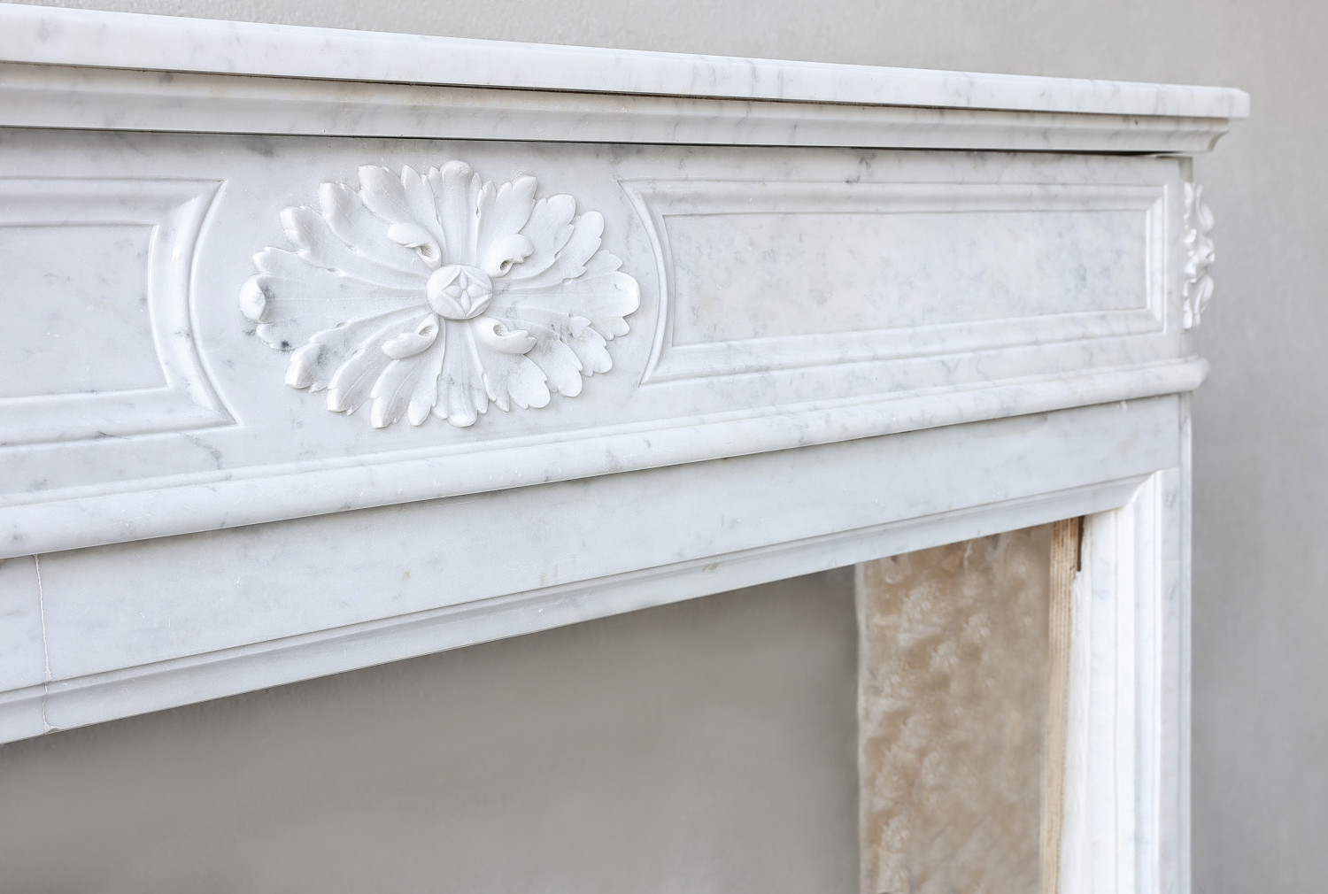 classic marble fireplace mantel