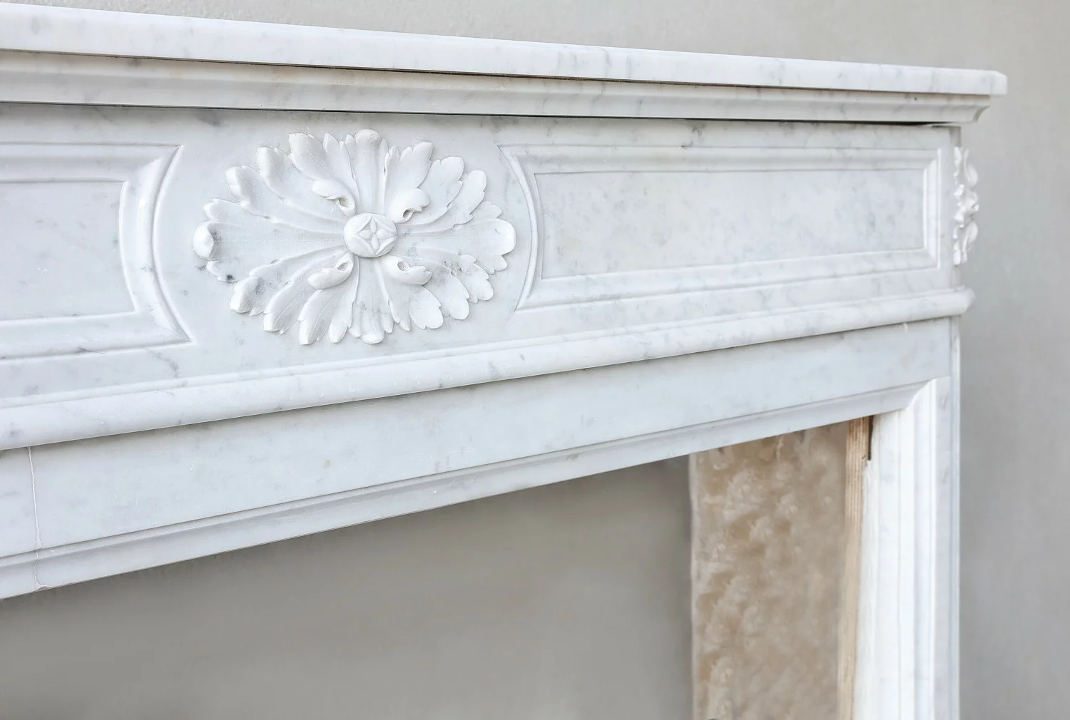 classic marble fireplace mantel