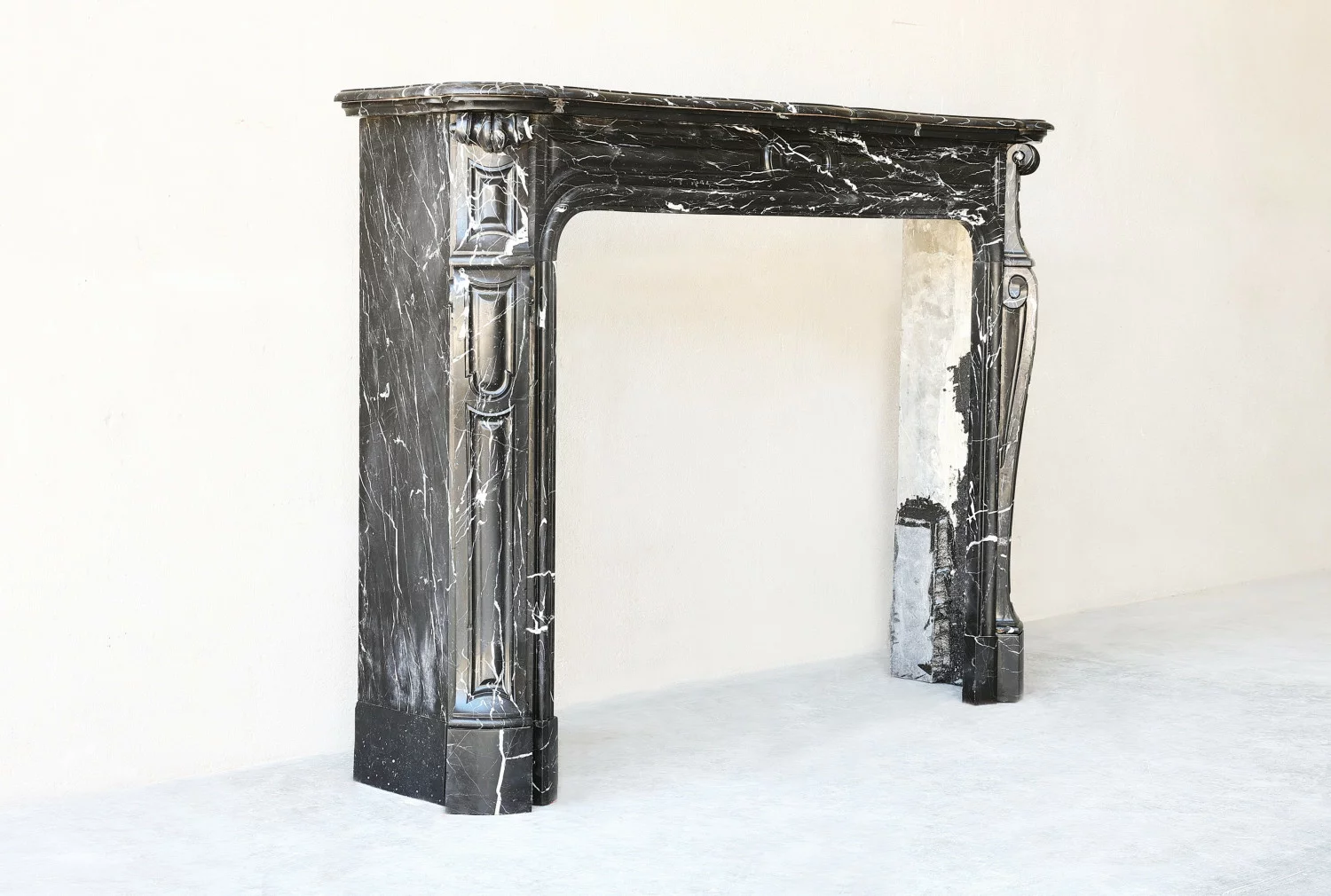 antique marble chimneypiece Pompadour Style