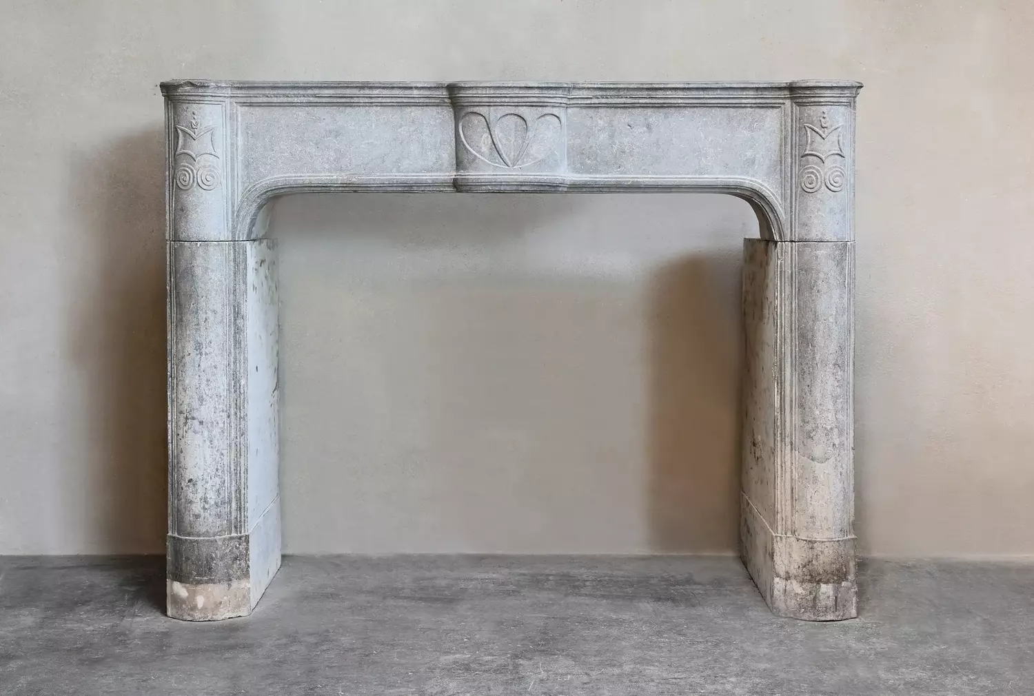 antique marble stone fireplace