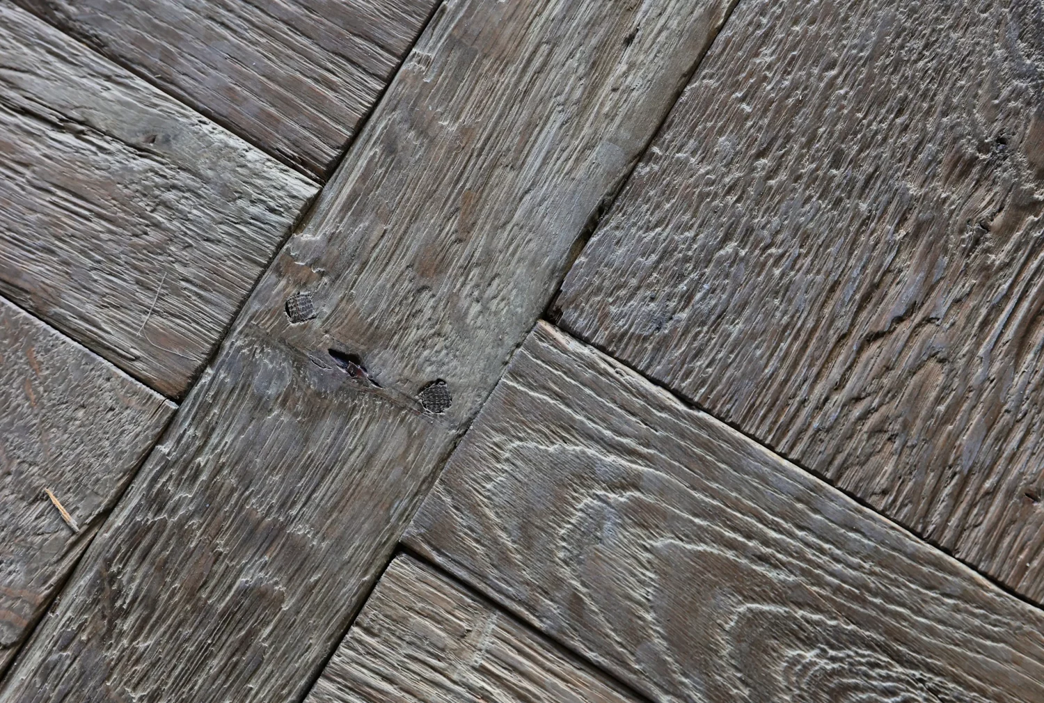 Le Marais Versailles oak parquet floor installed in a classic living room interior