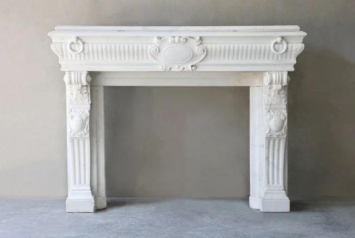 Antique marble fireplace