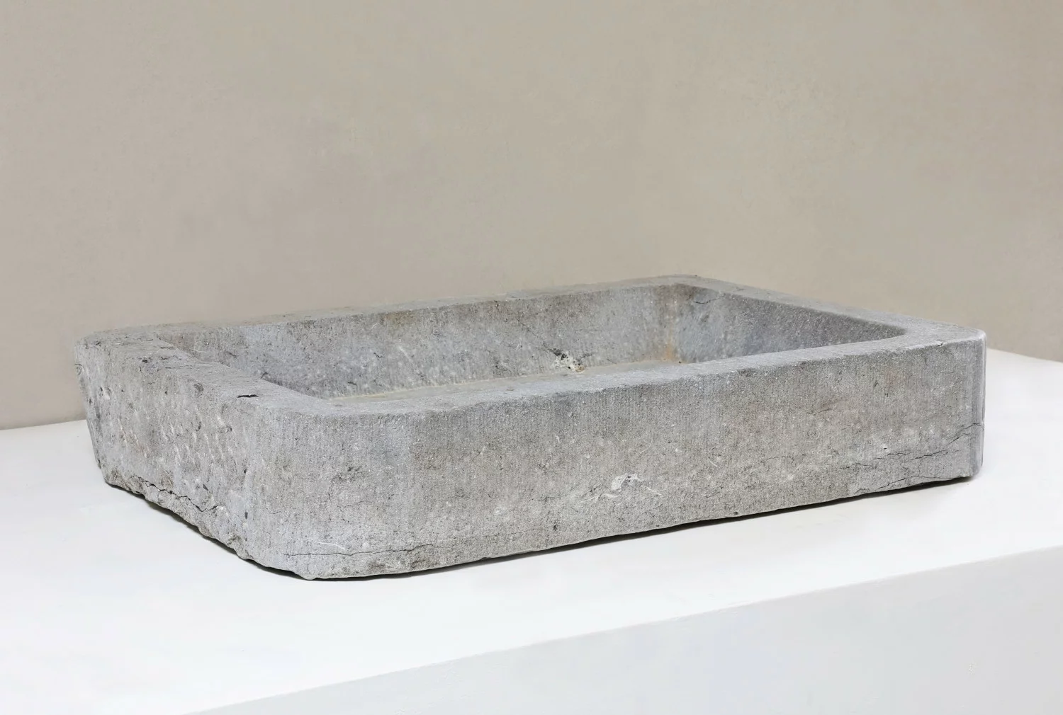 old wash basin of Belgian bluestone