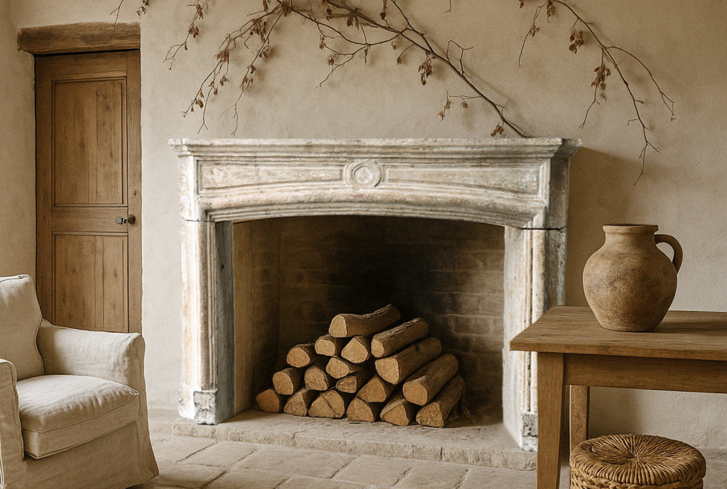 Antique fireplace