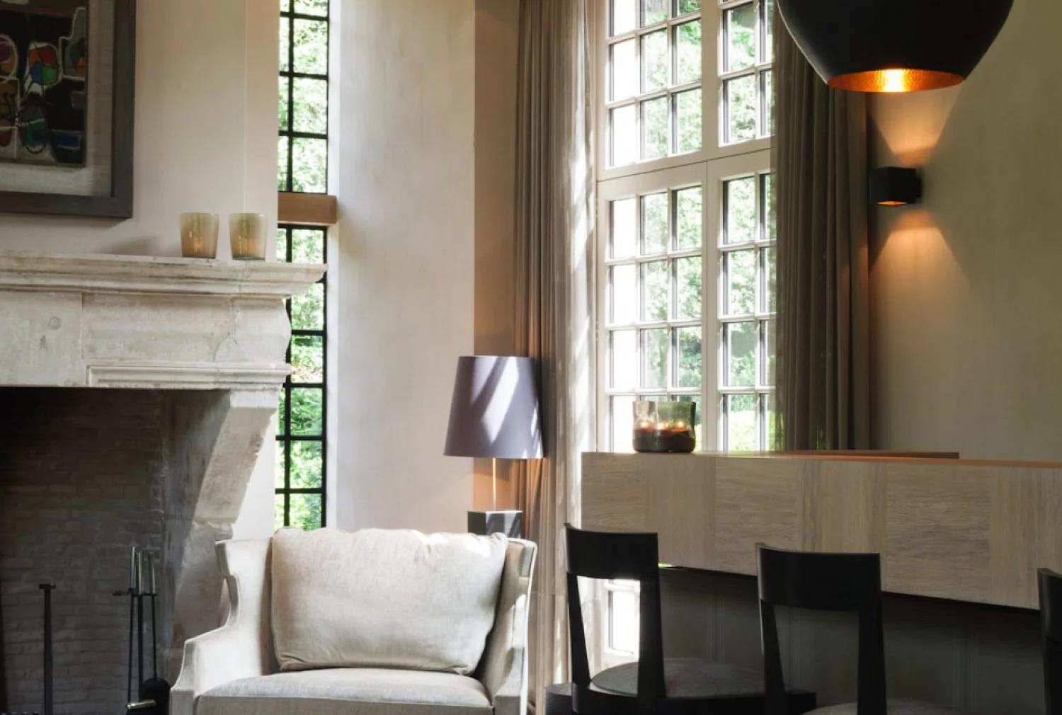 French limestone flooring