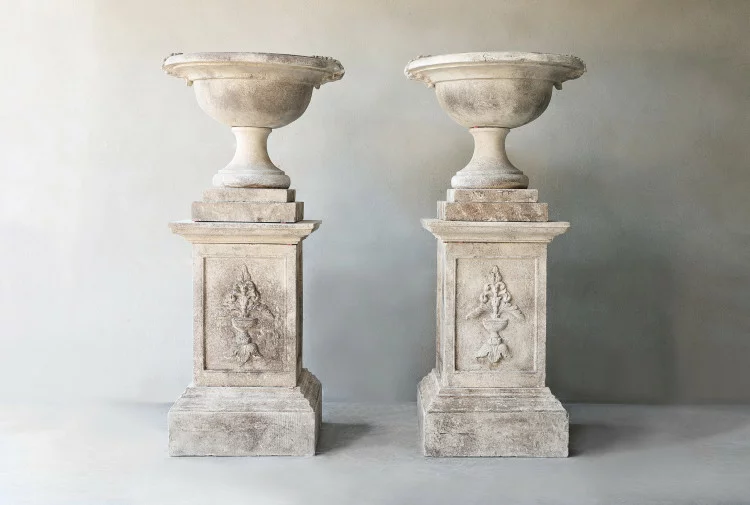 Set of Vases on Pedestals