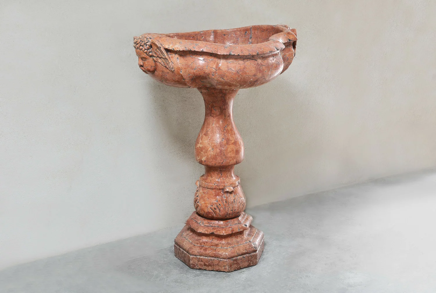 baroque style baptismal font