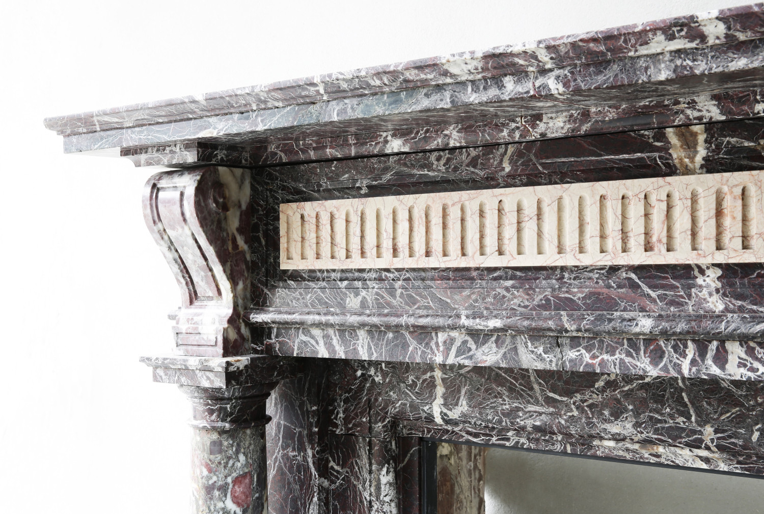 Louis XVI mantel with pillars